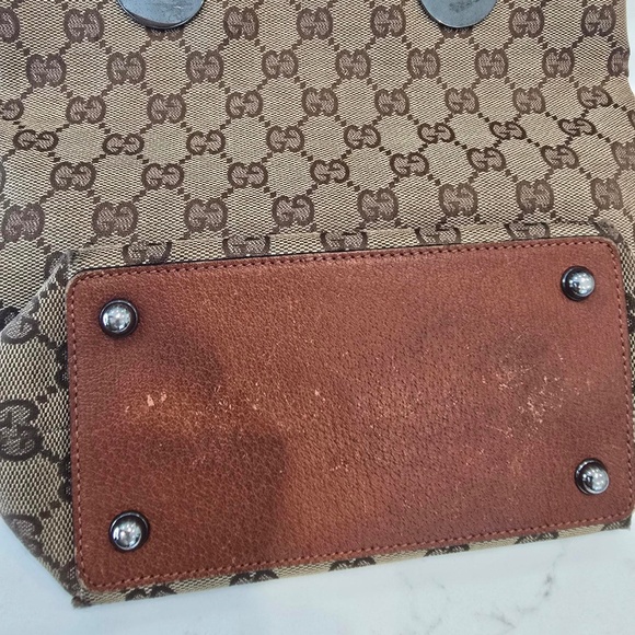 Gucci VTG Canvas Eclipse Tote - Picture 5 of 16